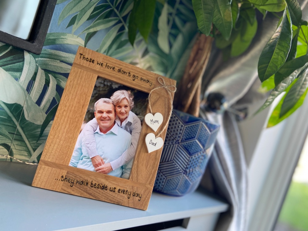 Those We Love Don't Go Away - Personalised Solid Oak Wood Photo Frame