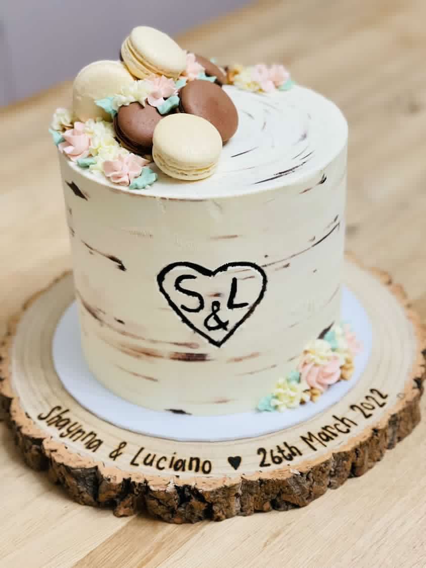 Personalised Log Wedding Cake Stand
