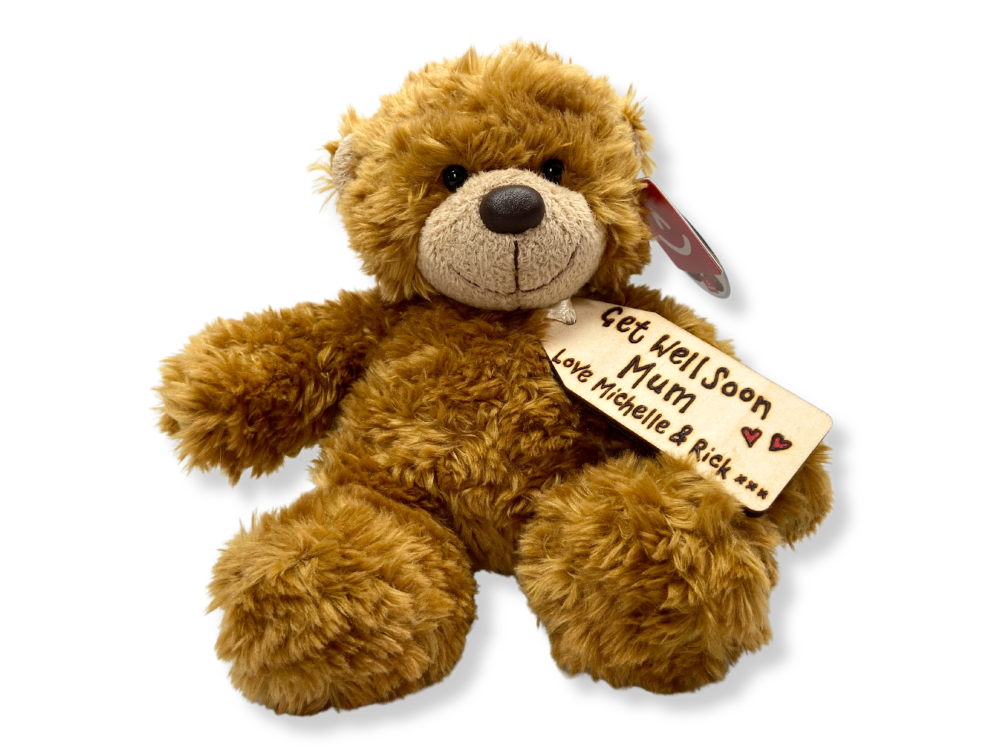 Get Well Soon - Personalised 9" Teddy Bear Plush 