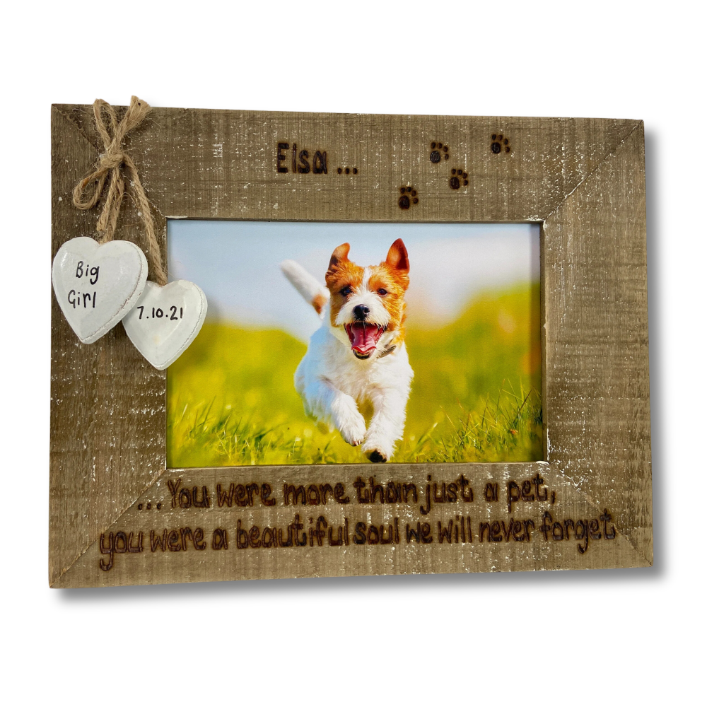 You Were More Than A Pet | In Memory | Dog, Cat, Horse - Personalised Driftwood Photo Frame