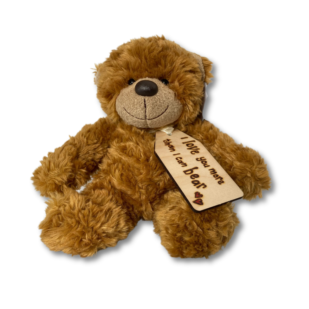 Love You More Than I Can Bear - Personalised 9" Teddy Bear Plush  