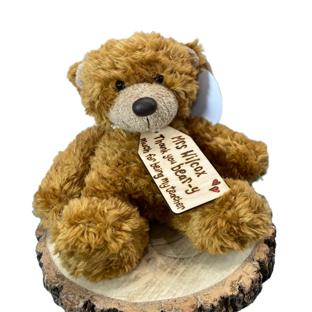 Thanks Bear-y Much Teacher - 9" Teddy Bear Plush With Engraved Tag