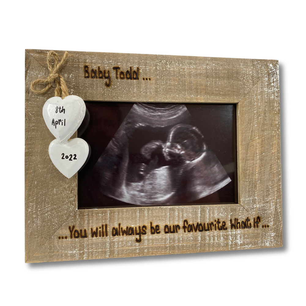 You Will Always Be Our Favourite What If  / Miscarriage  - Memorial - Personalised Driftwood Photo Frame