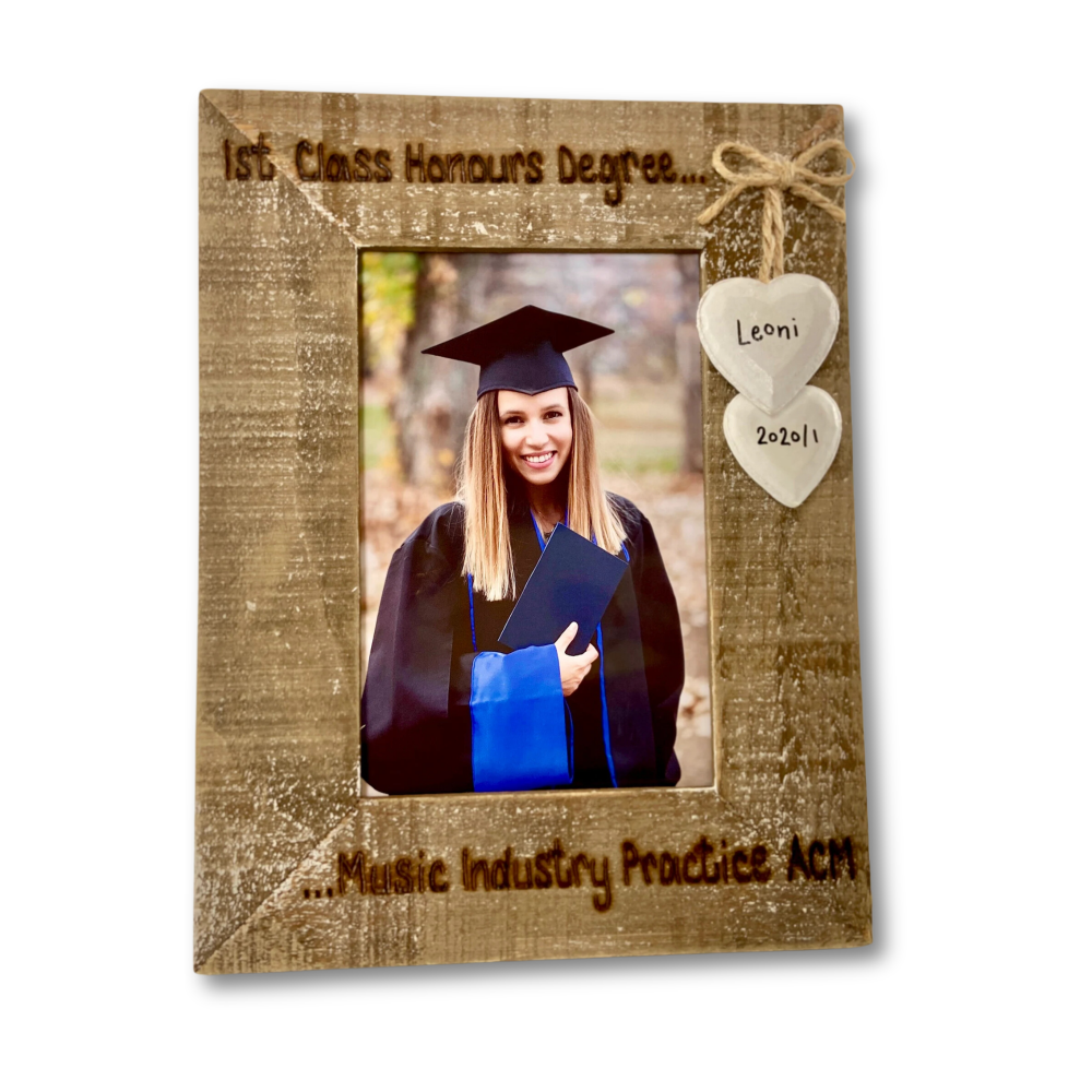 University Graduation - Personalised Driftwood Photo Frame