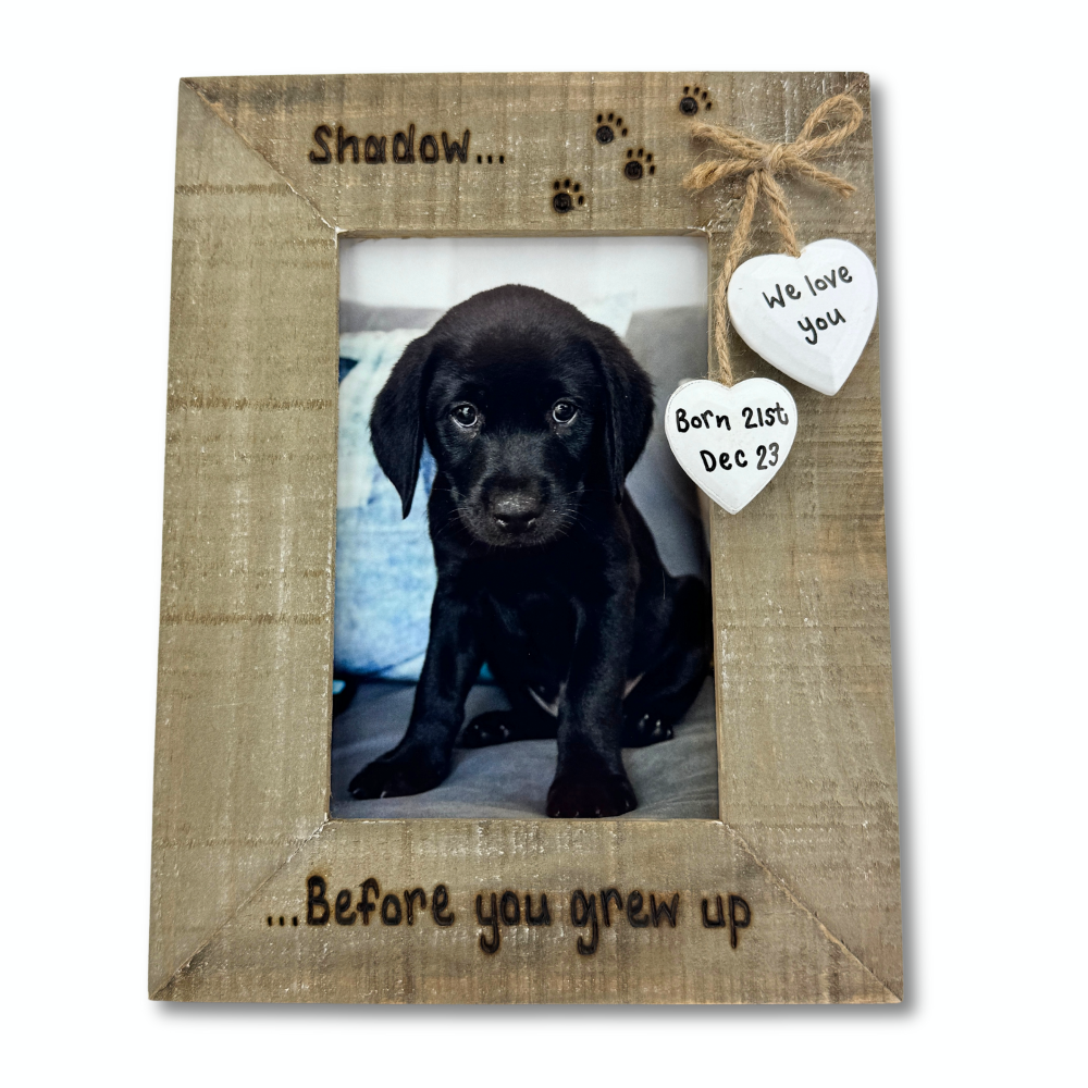 Before He Grew Up - Personalised Driftwood Photo Frame