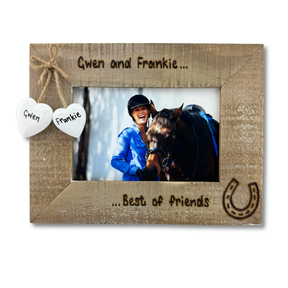 Horse | Best Of Friends - Personalised Driftwood Photo Frame
