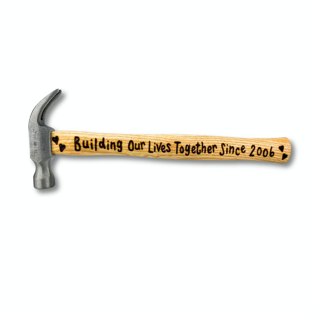'Mr. & Mrs. ... Building Memories Together - Personalised Hammer 