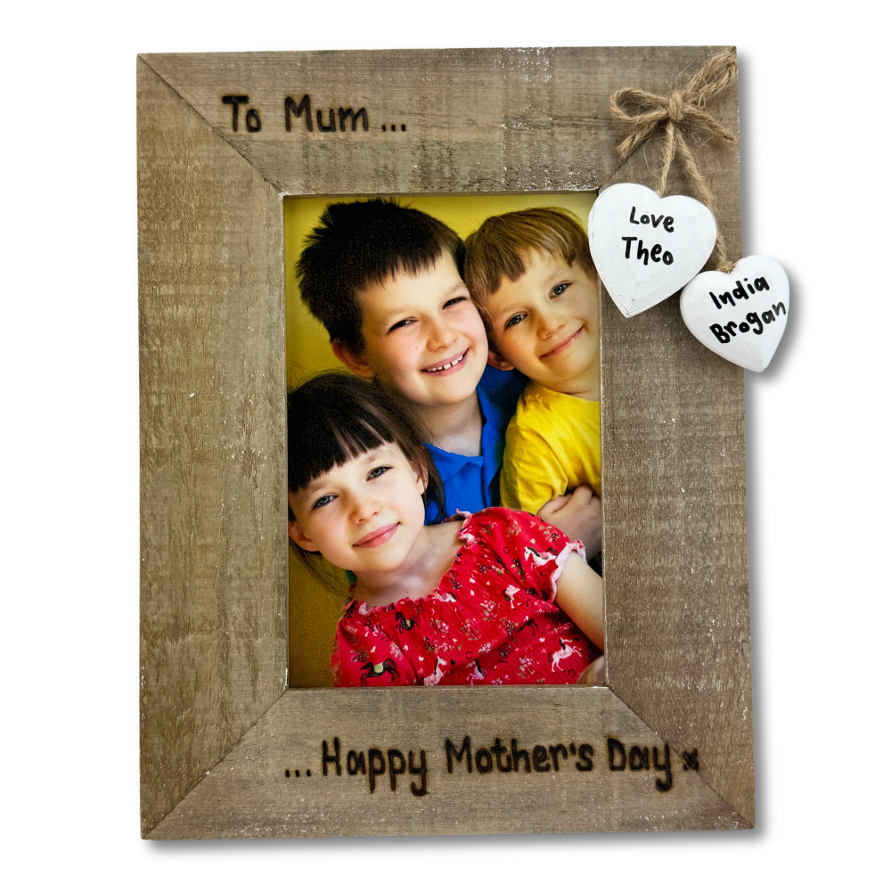 Happy Mother's Day - Personalised Driftwood Photo Frame