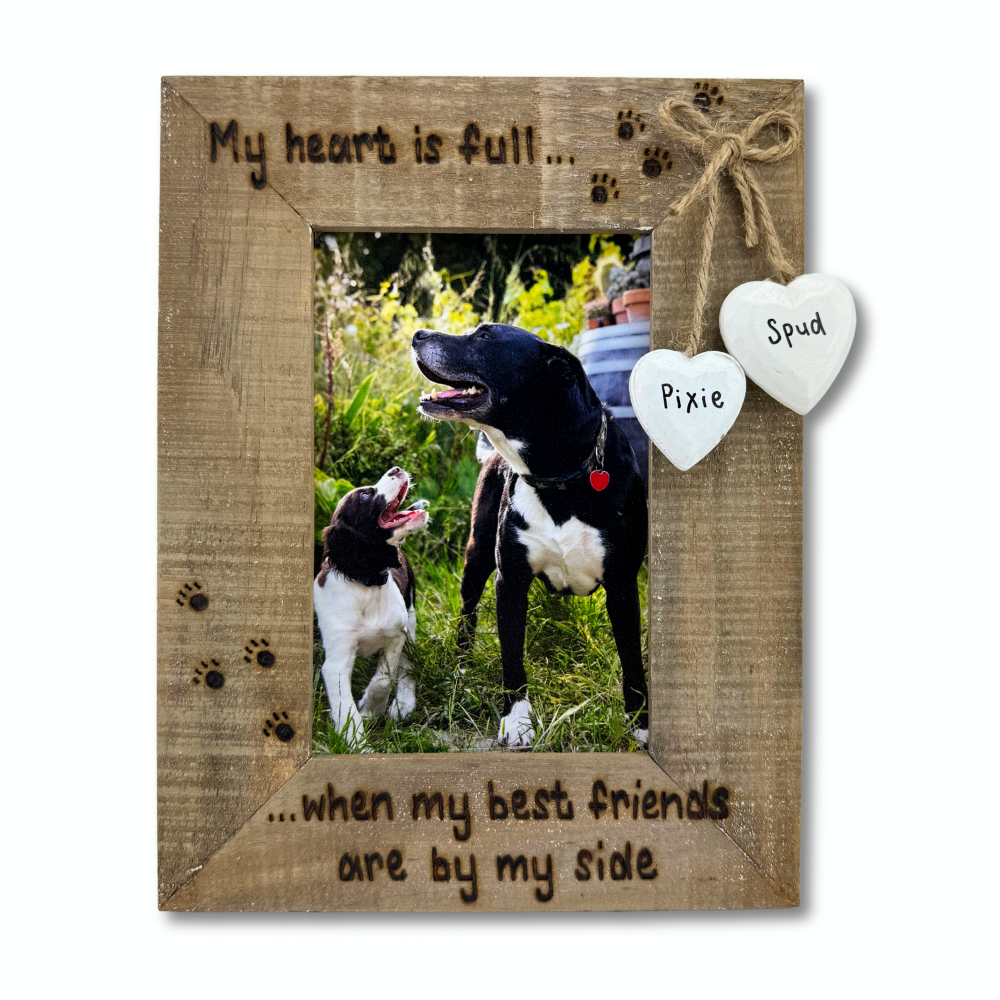 Dog Best Friend - Personalised Driftwood Photo Frame