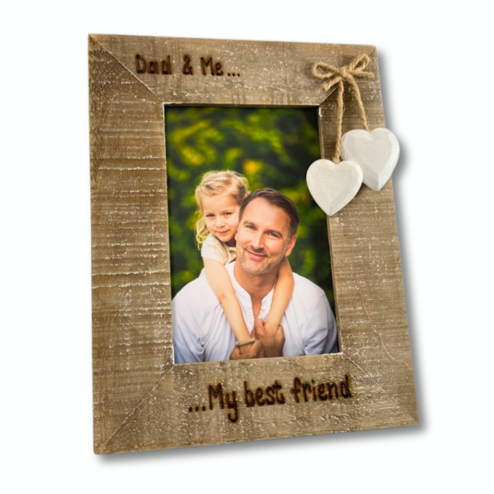 Daddy / Mummy and Me - Personalised Driftwood Photo Frame