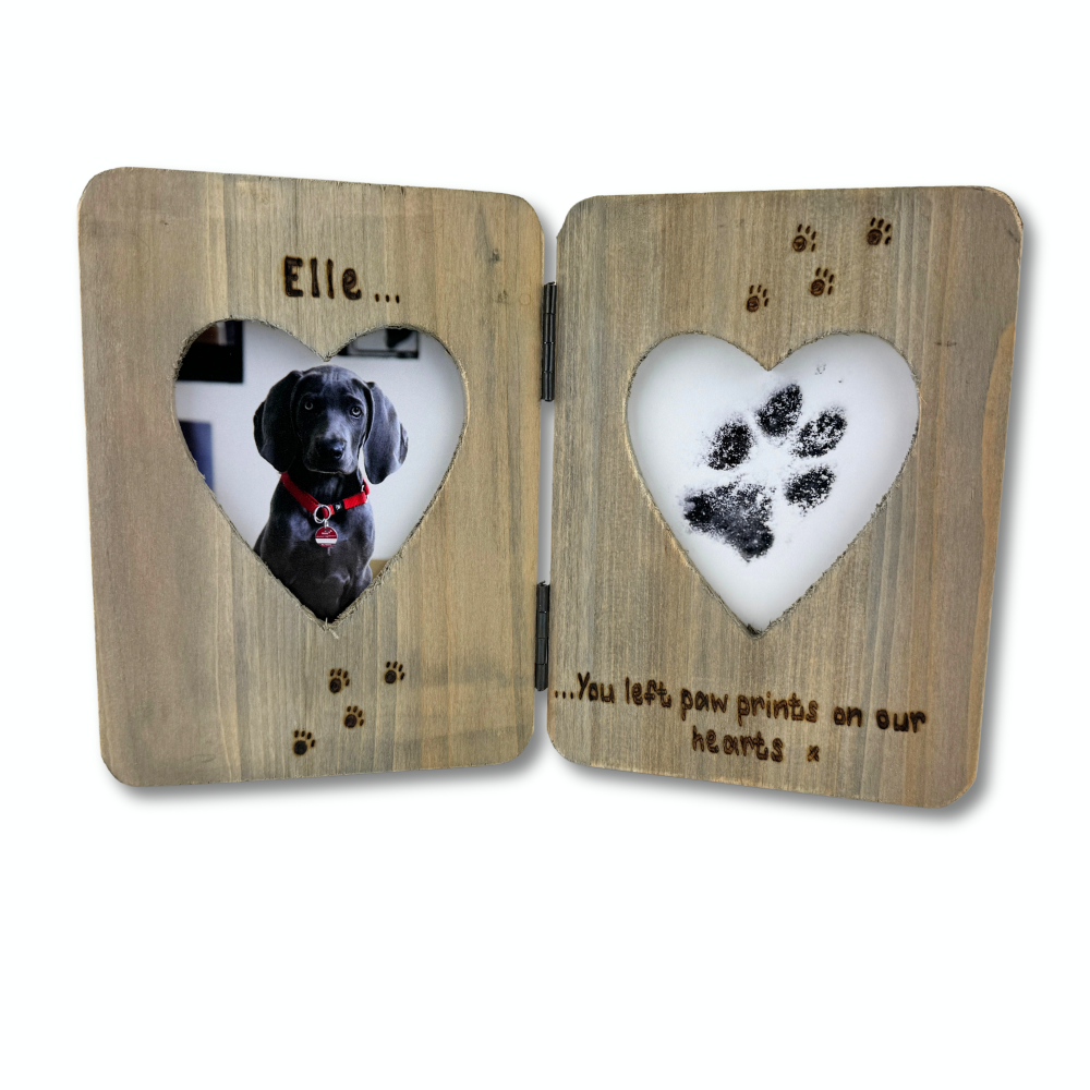 Pet Memorial Dog / Cat - Personalised Double Driftwood Photo Frame