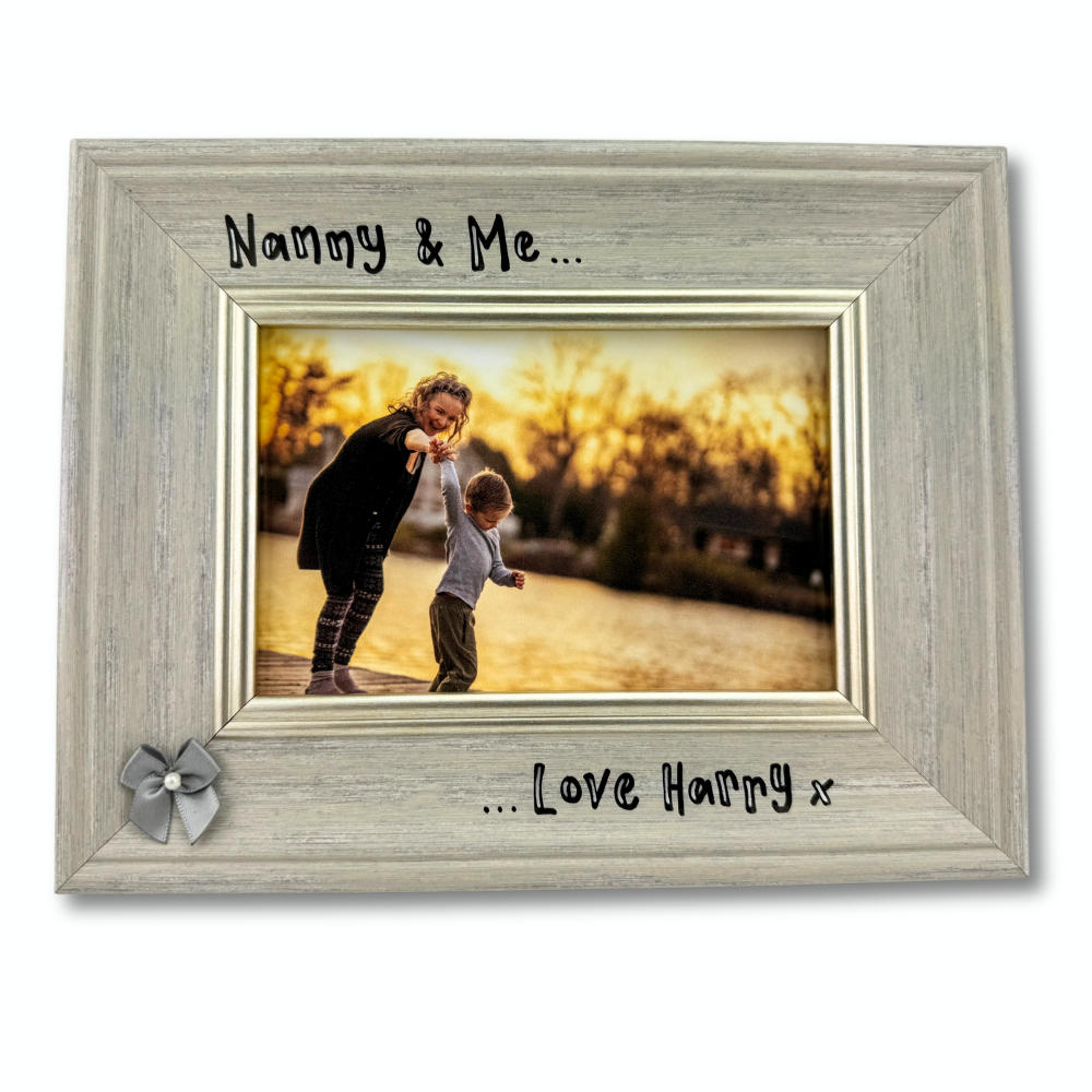 Nana & Me -  Granddaughter Personalised Vintage Photo Frame 4 Colours