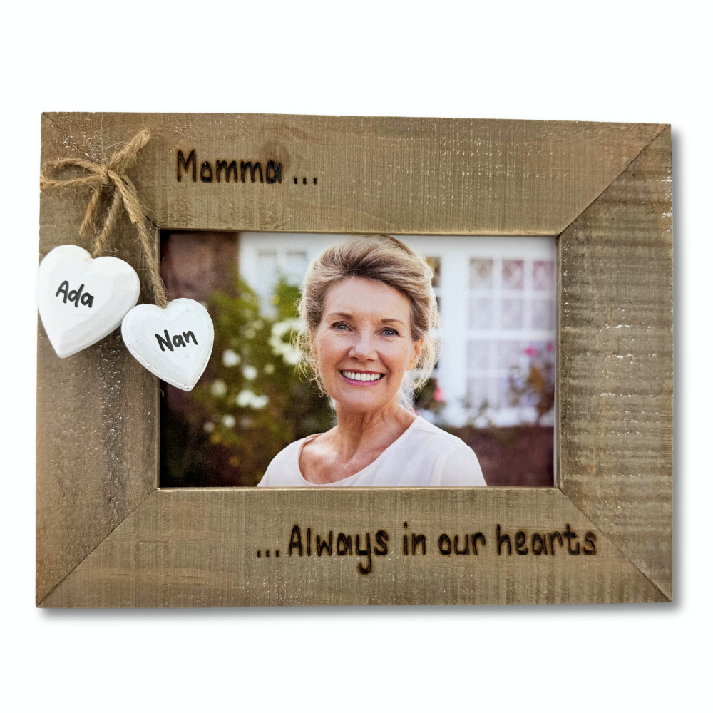 Always In My Heart  Dad/Mum/Nan/Grandad - Personalised Driftwood Photo Frame