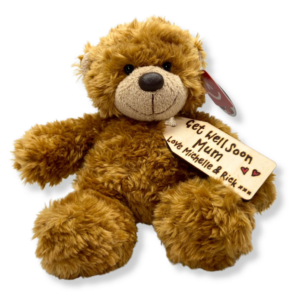 Design Your Own - 9" Teddy Bear Plush With Engraved Tag