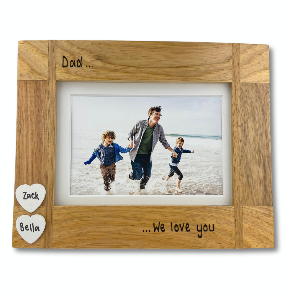Daddy, We Love You - Personalised Solid Oak Wood Photo Frame