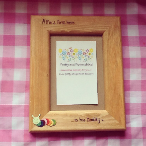 Daddy sons first hero photo frame