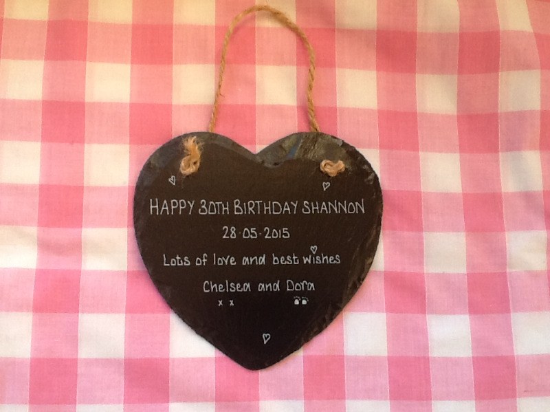 design your own personalised slate heart sign plaque