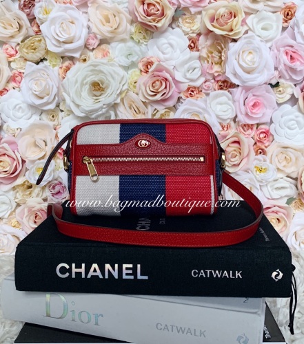 Gucci Tri Colour Ophidia Canvas Mini Bag