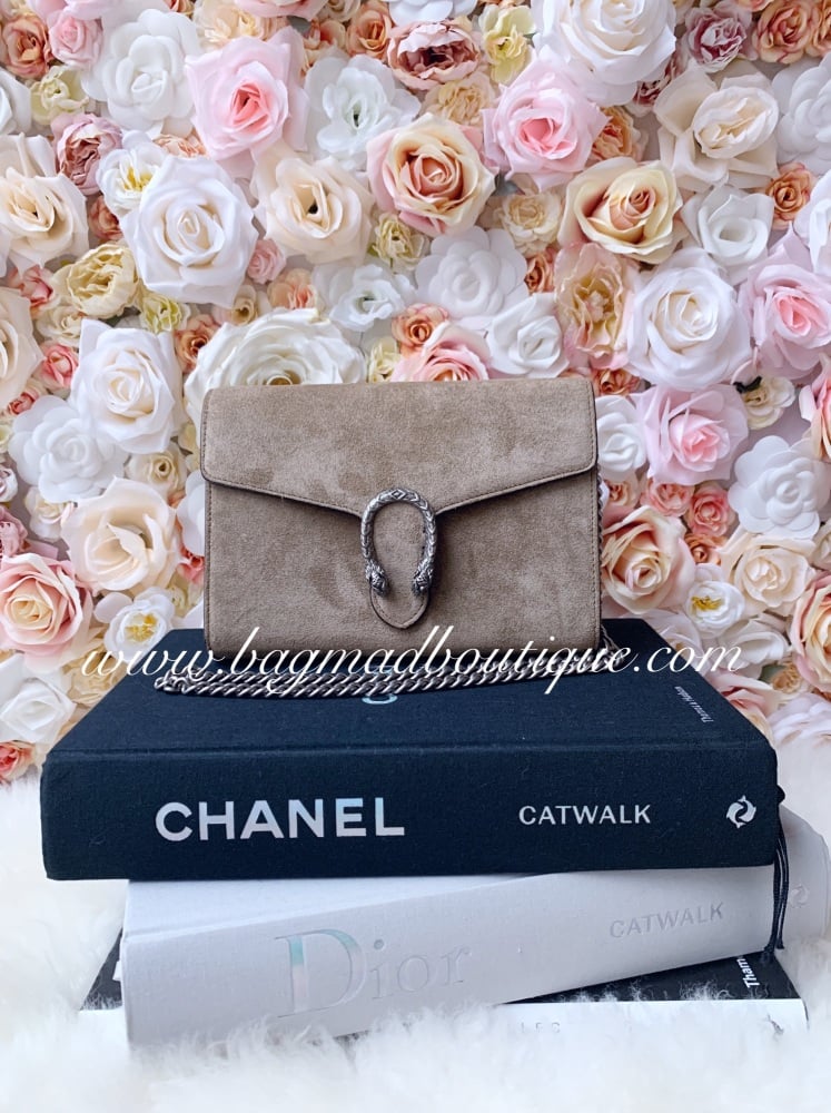 Gucci Light Brown Suede Dionysus WOC