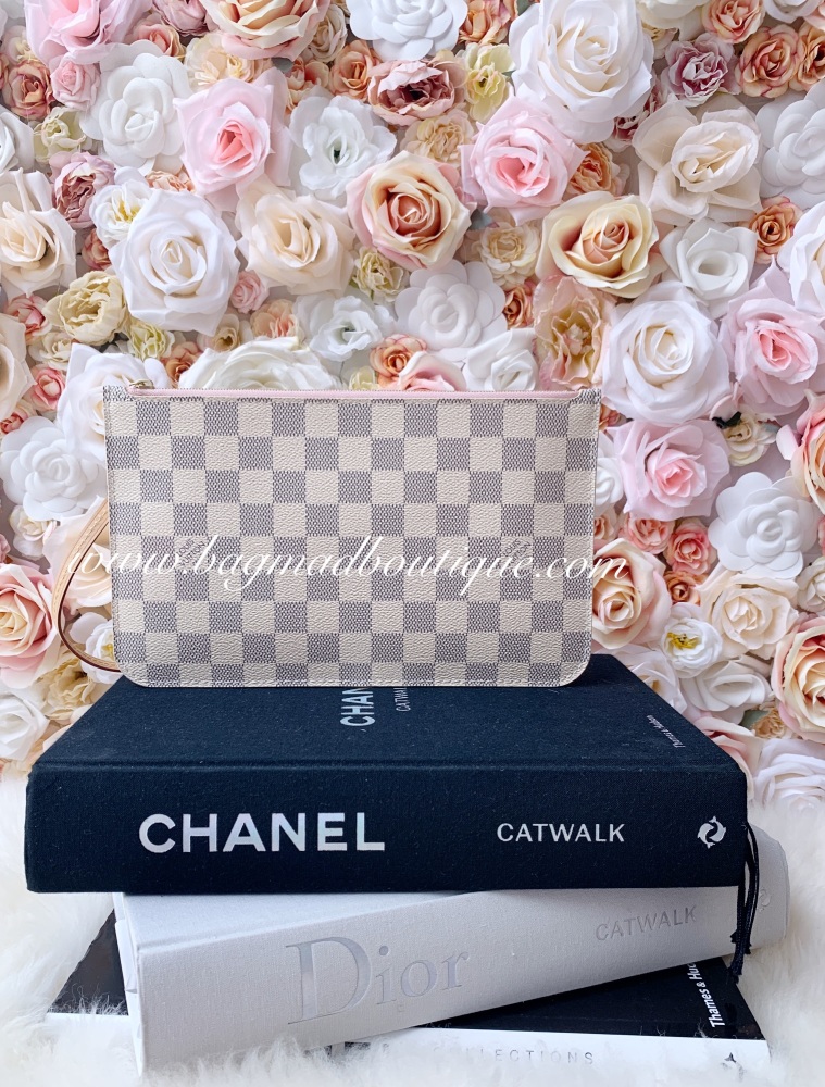 Louis Vuitton Damier Azur Rose Ballerine Nevrfull MM/GM Pochette