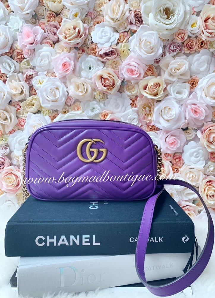 Gucci Purple Small Marmont Camera Bag