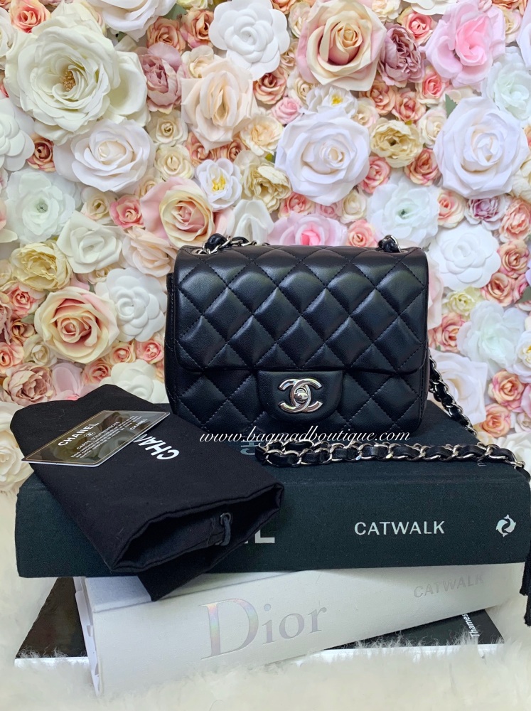 Chanel SHW Black Lambskin Square Mini
