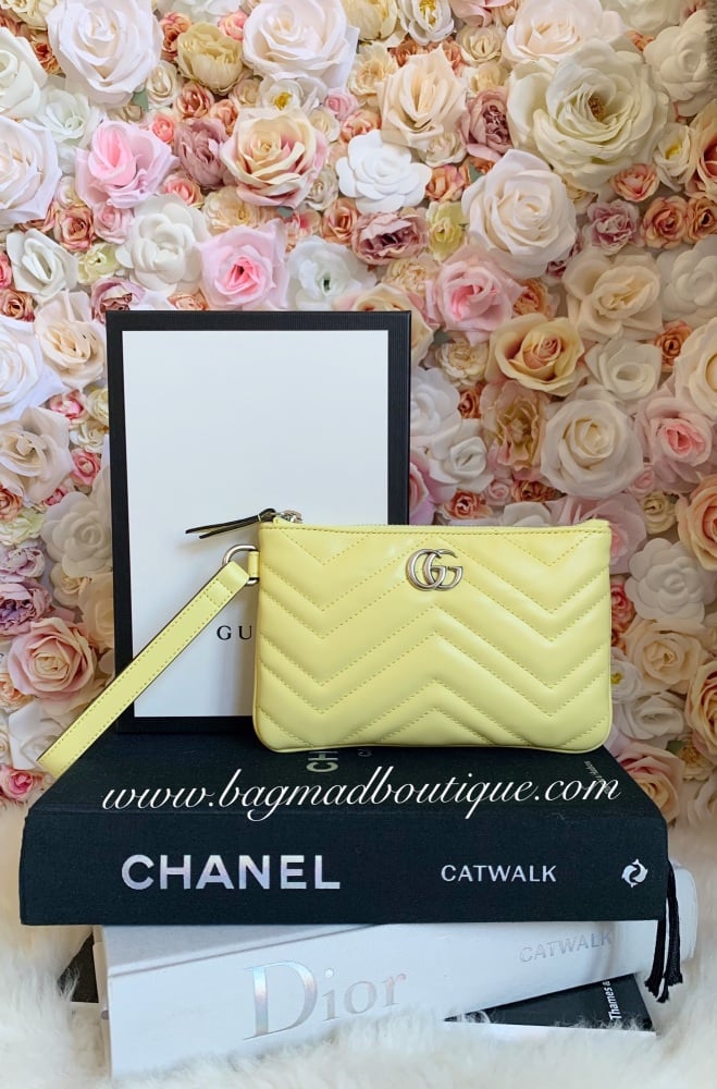 Gucci Limited Edition Lemon Marmont Medium Pouch/Clutch