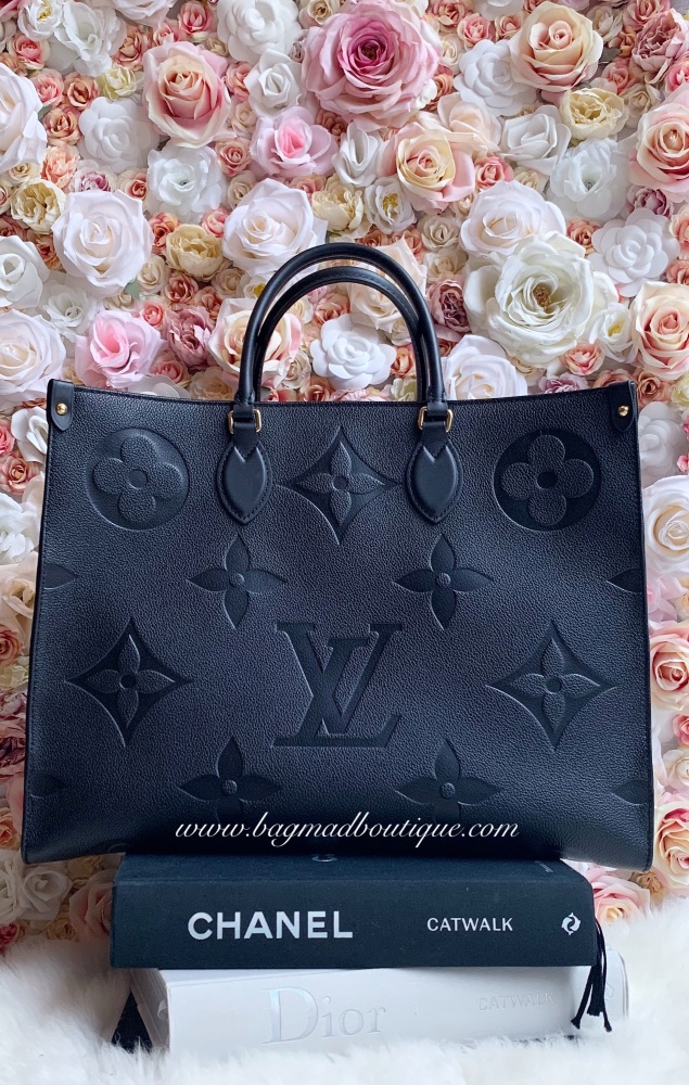 Louis Vuitton Black Empreinte On the Go Tote With Liner