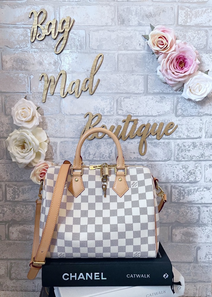 Louis Vuitton Damier Azur Speedy 25 Bandoliere
