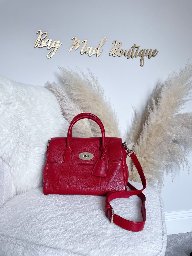 Mulberry Poppy Red Small Bayswater Satchel