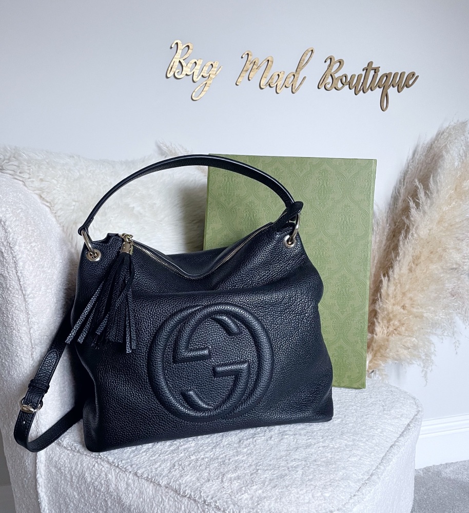 Gucci Black Soho Shoulder Bag With Strap