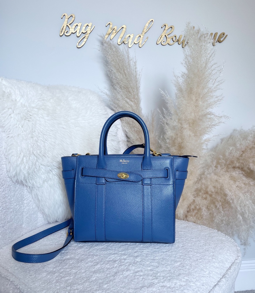 Mulberry Pale Navy Mini Zipped Bayswater