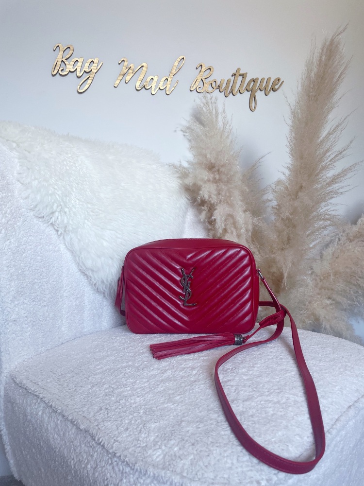 Saint Laurent YSL Red Tassel Camera Bag