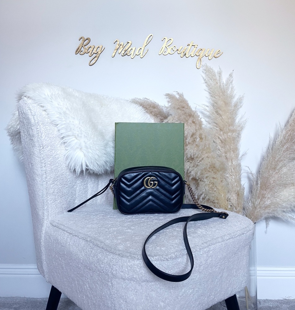 Gucci Mini Black Marmont Camera Bag