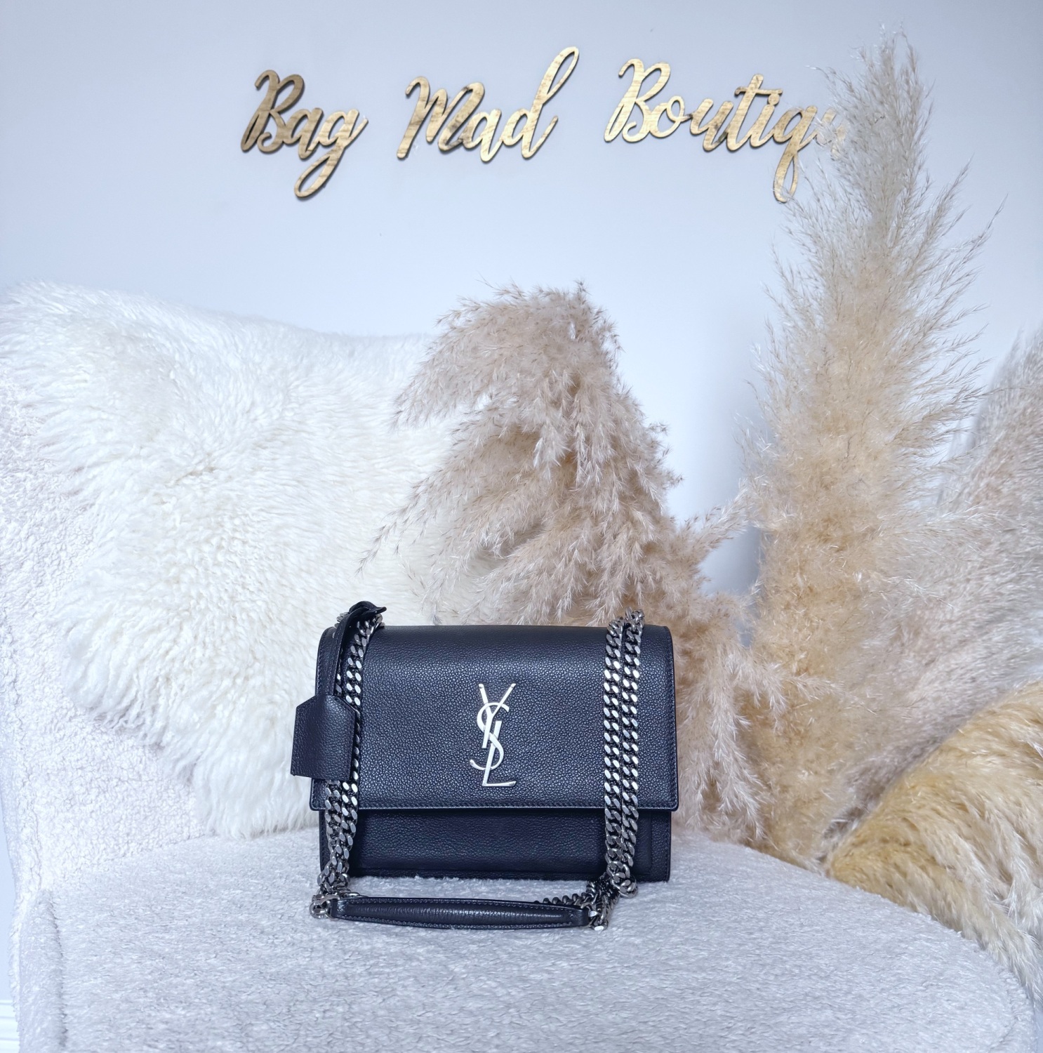 Saint Laurent YSL Dark Grey Medium Sunset