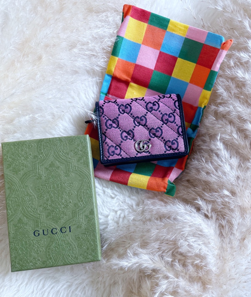 Gucci Limited Edition Pink Canvas GG Small Wallet