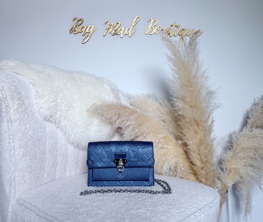 Louis Vuitton Metallic Blue Vavin Wallet On Chain