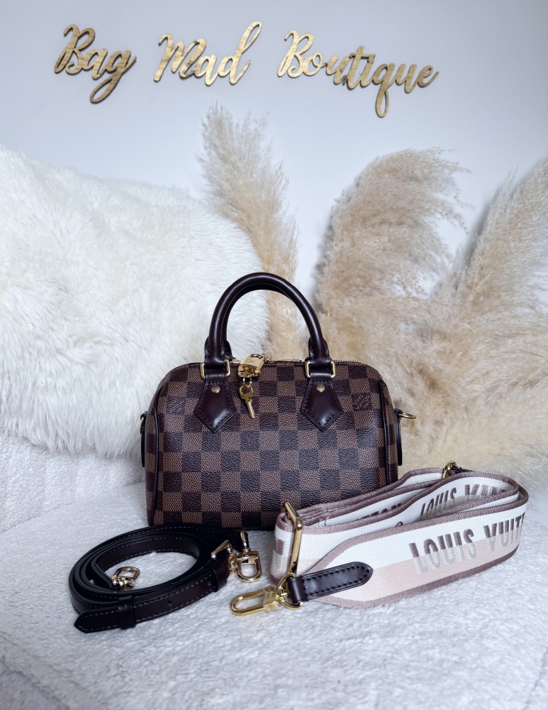 Louis Vuitton Damier Ebene Speedy 20 Bandouliere