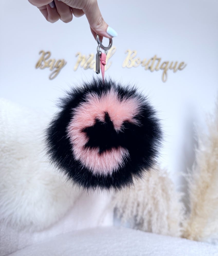 Fendi Fur C Pom Keyring/Charm