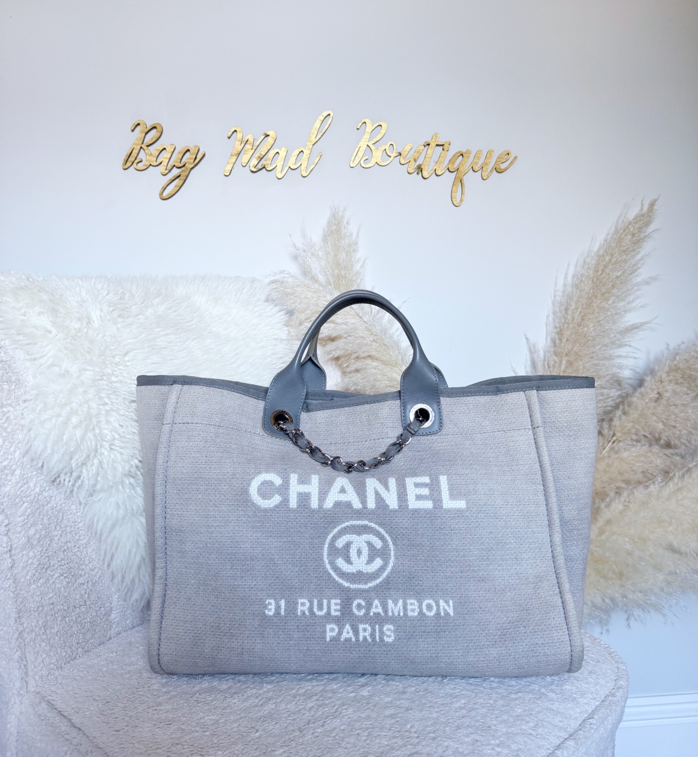 Chanel large deauville tote hot sale