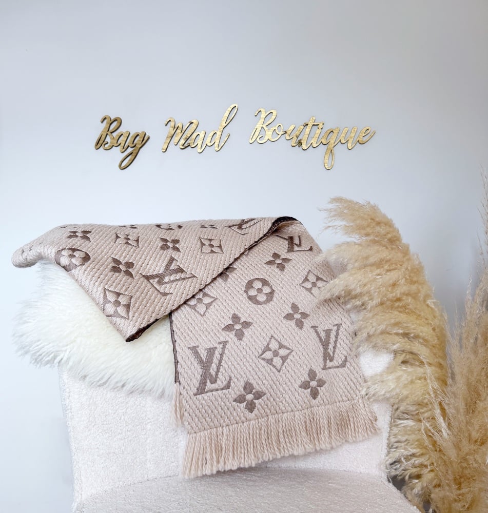 Louis Vuitton Beige Logomania Scarf