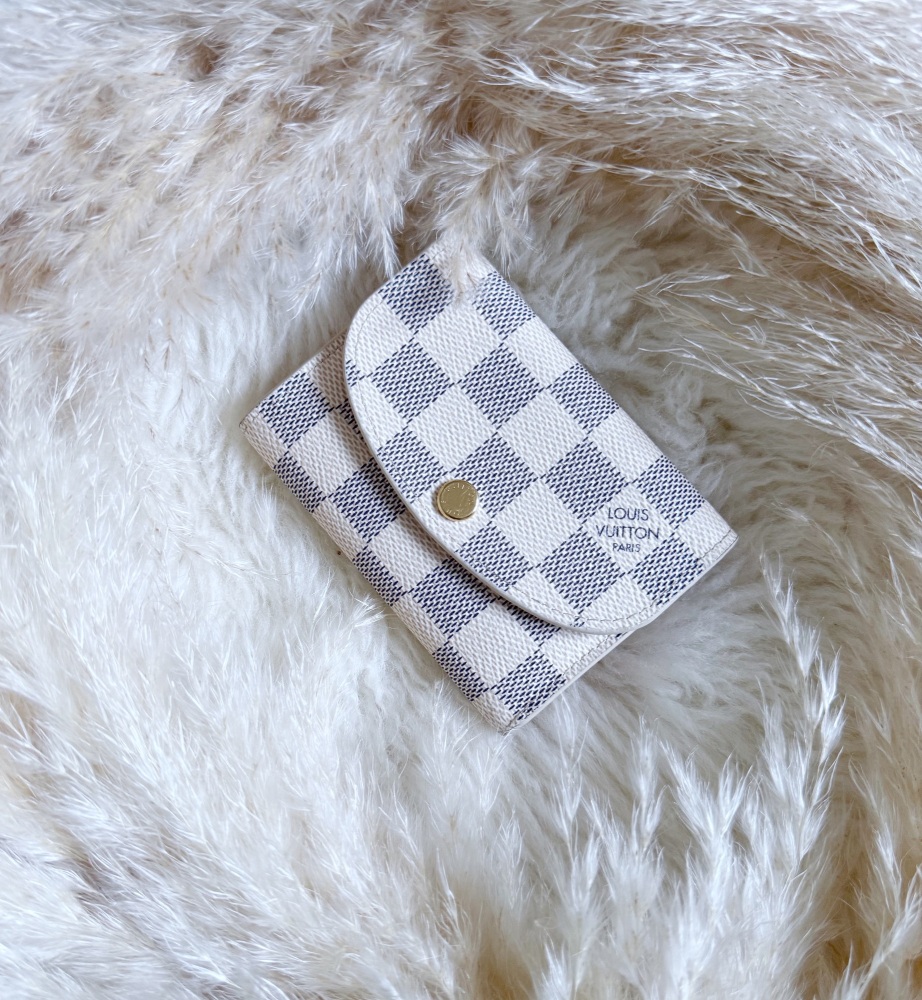 Louis Vuitton Damier Azur Rose Ballerine Rosalie Wallet
