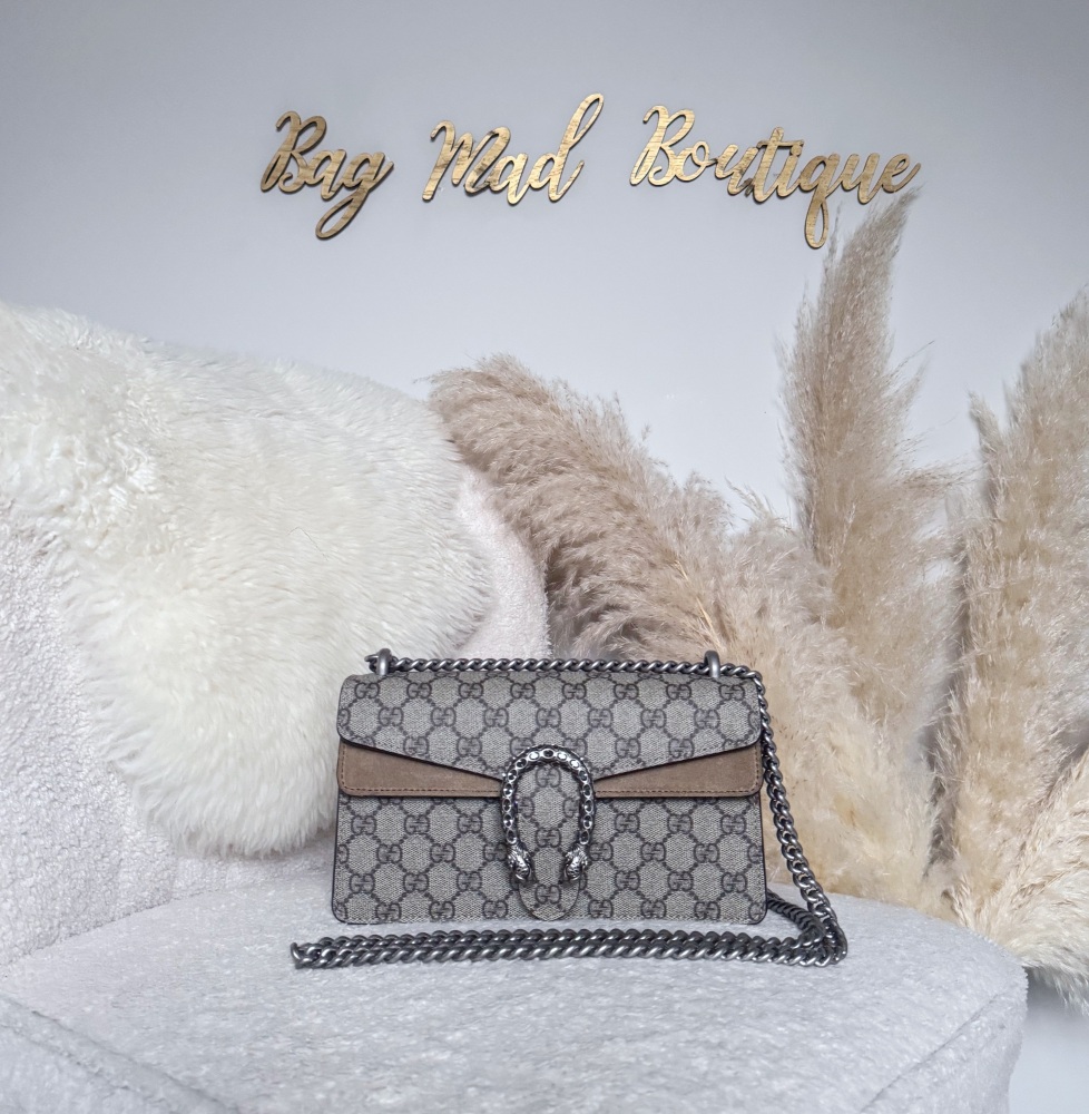 Gucci Supreme Canvas Swarvoski Crystal Small Dionysus