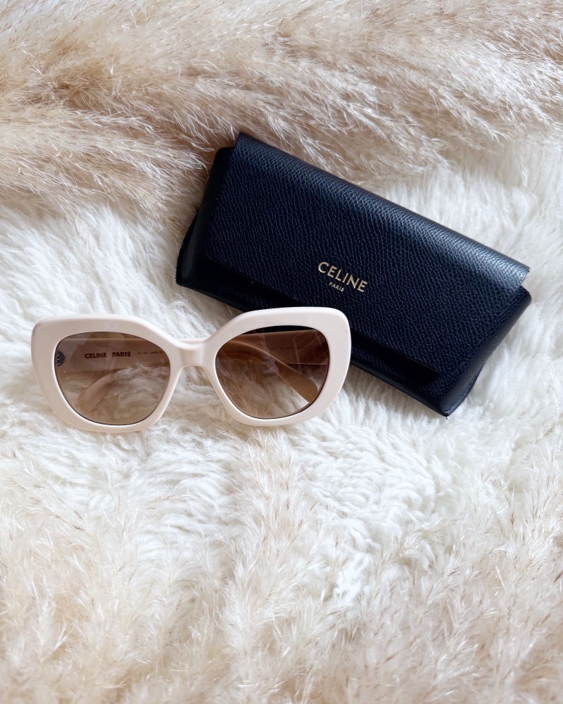 Celine Cream Logo Sunglasses