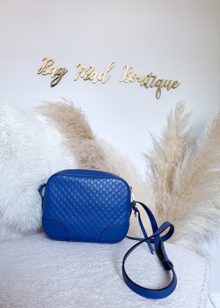 Gucci Blue GG Embossed Bree