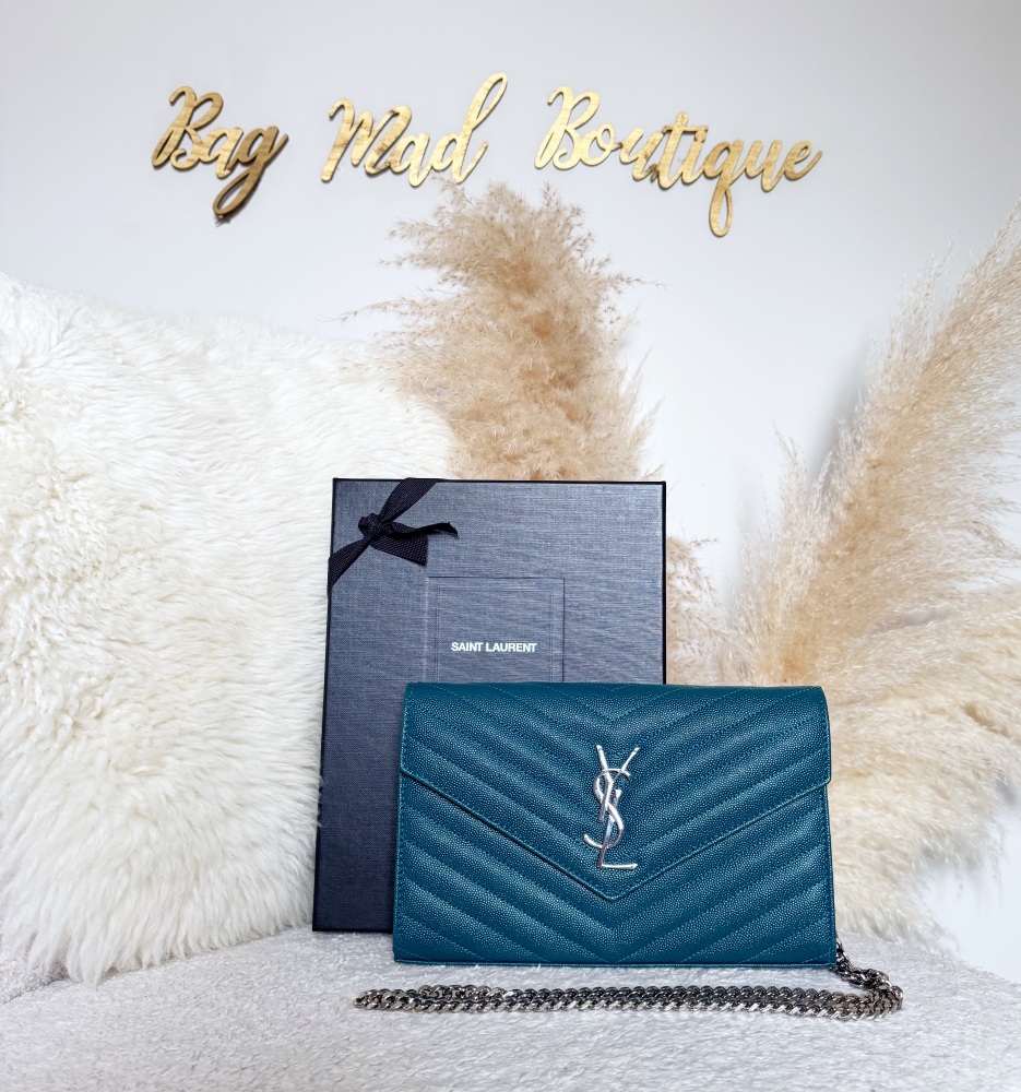 Saint Laurent YSL SHW Teal WOC