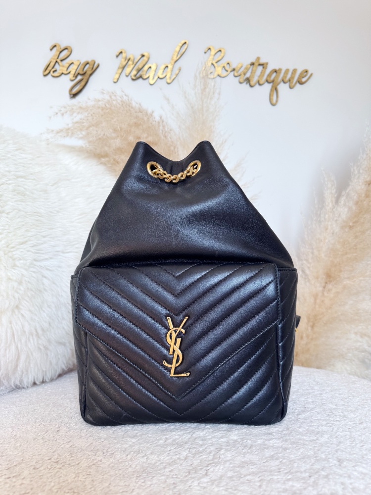 Saint Laurent GHW Black Joe Backpack