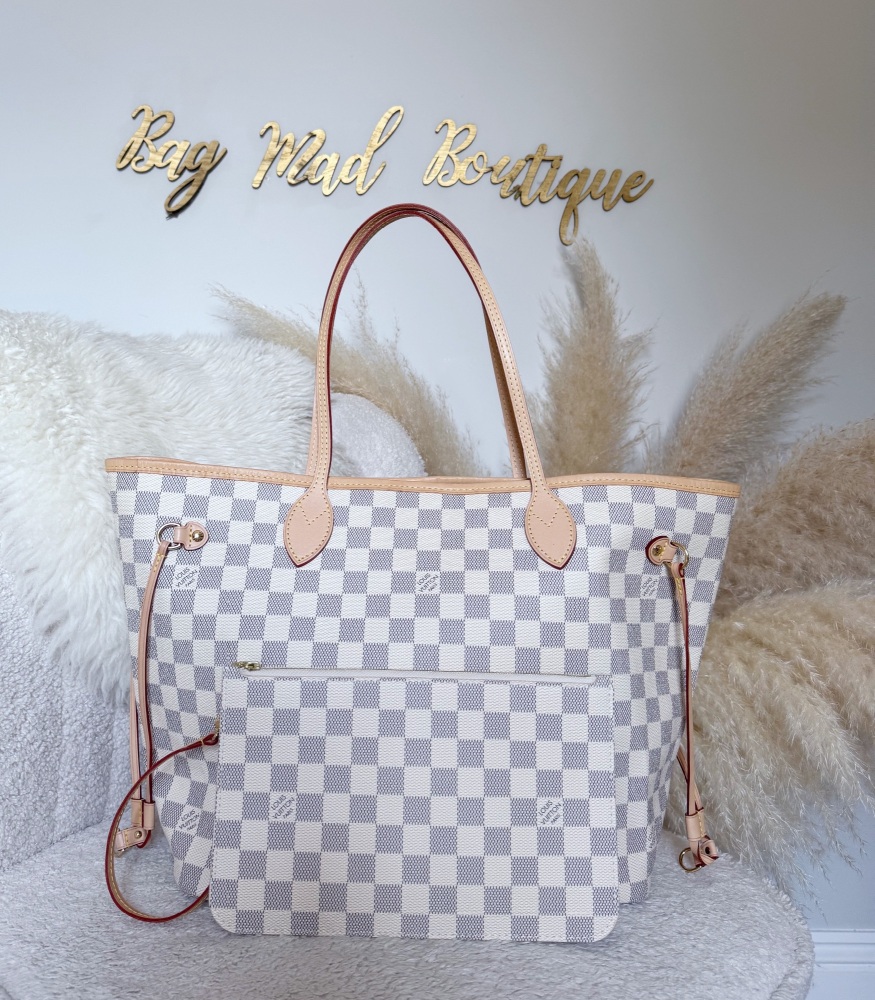 Louis Vuitton Damier Azur Neverfull MM with Pochette