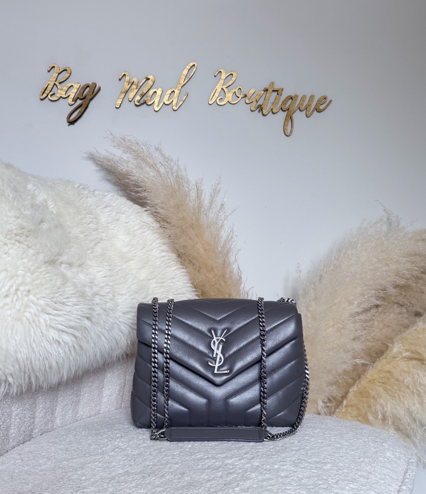Saint Laurent YSL Grey Small Lou Lou