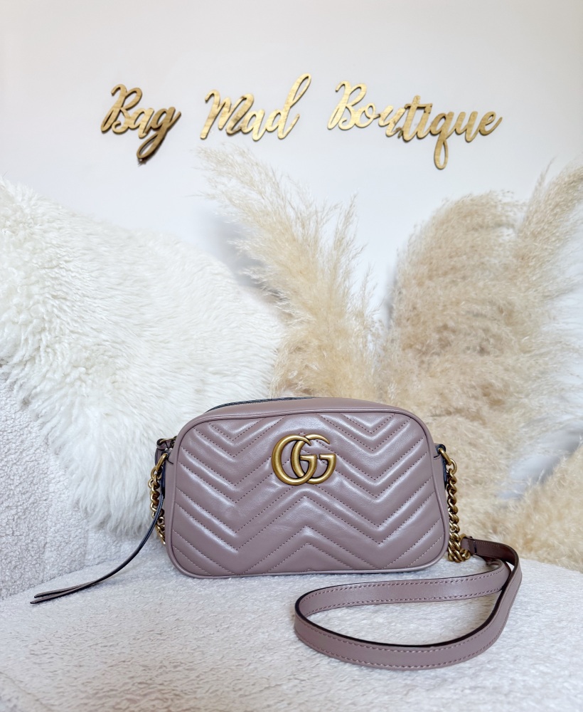 Gucci Rose Porcelain Small Marmont Camera Bag